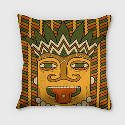 Подушка квадратная Polynesian tiki CHILLING, цвет: 3D-принт