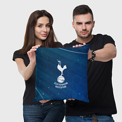 Подушка квадратная Tottenham hotspur Соты абстракция, цвет: 3D-принт — фото 2