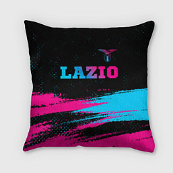 Подушка квадратная Lazio - neon gradient: символ сверху