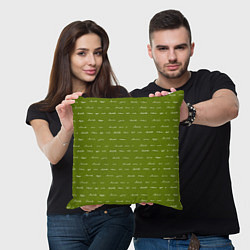 Подушка квадратная Зелёная любовь, цвет: 3D-принт — фото 2