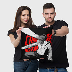 Подушка квадратная Человек-бензопила: Дэндзи, цвет: 3D-принт — фото 2