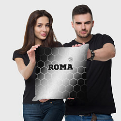 Подушка квадратная Roma sport на светлом фоне: символ сверху, цвет: 3D-принт — фото 2
