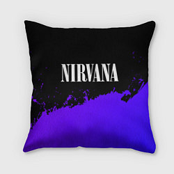 Подушка квадратная Nirvana purple grunge, цвет: 3D-принт