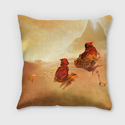 Подушка квадратная Два странника - Journey, цвет: 3D-принт