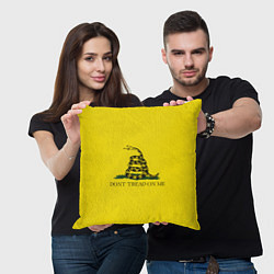 Подушка квадратная Dont tread on me или Гадзденская змея, цвет: 3D-принт — фото 2