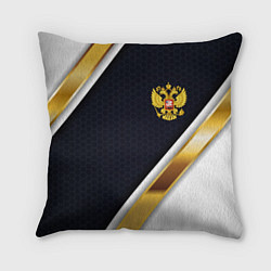 Подушка квадратная Gold and white Russia, цвет: 3D-принт