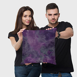 Подушка квадратная Фиолетовые туманности, цвет: 3D-принт — фото 2