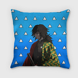 Подушка квадратная Гию Томиока - Клинок, цвет: 3D-принт