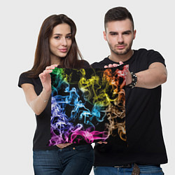 Подушка квадратная Эйфория в дыму, цвет: 3D-принт — фото 2