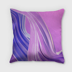 Подушка квадратная Волнообразные абстрактные розовые паттерны, цвет: 3D-принт