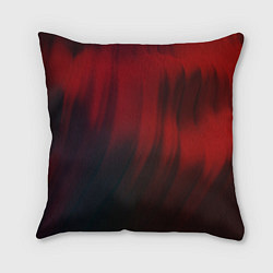 Подушка квадратная Красные абстрактные волны во тьме, цвет: 3D-принт