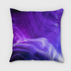 Подушка квадратная Неоновые волны, цвет: 3D-принт