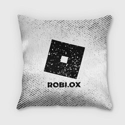 Подушка квадратная Roblox с потертостями на светлом фоне, цвет: 3D-принт