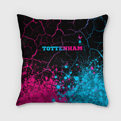 Подушка квадратная Tottenham - neon gradient: символ сверху, цвет: 3D-принт