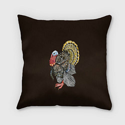 Подушка квадратная Рисунок большой индюшки, цвет: 3D-принт