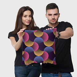 Подушка квадратная Абстрактные полосы - оптическая иллюзия, цвет: 3D-принт — фото 2