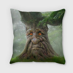 Подушка квадратная Мудрое таинственное дерево, цвет: 3D-принт