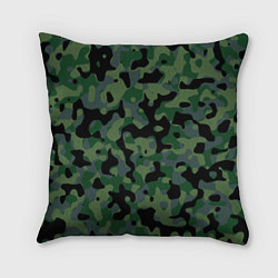 Подушка квадратная Камуфляж WW2 Tropics Verdant, цвет: 3D-принт
