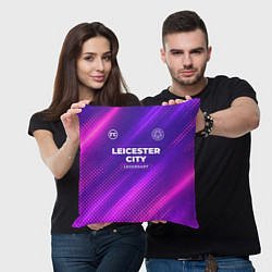Подушка квадратная Leicester City legendary sport grunge, цвет: 3D-принт — фото 2