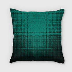 Подушка квадратная Мозаичный узор в черно -зеленых тонах, цвет: 3D-принт