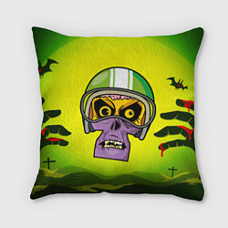 Подушка квадратная Американский футболист зомби, цвет: 3D-принт