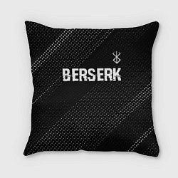 Подушка квадратная Berserk glitch на темном фоне: символ сверху, цвет: 3D-принт