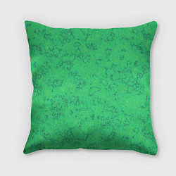 Подушка квадратная Мраморный зеленый яркий узор, цвет: 3D-принт