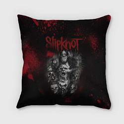 Подушка квадратная Slipknot dark red, цвет: 3D-принт