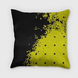 Подушка квадратная Black & Yellow, цвет: 3D-принт