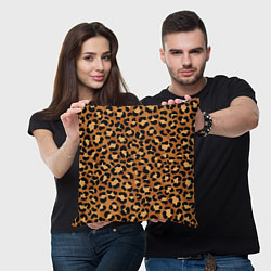 Подушка квадратная Леопардовый цвет, цвет: 3D-принт — фото 2