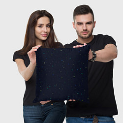 Подушка квадратная Тёмная звёздная ночь, цвет: 3D-принт — фото 2