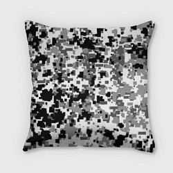 Подушка квадратная Городской пиксель камуфляж, цвет: 3D-принт
