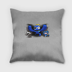 Подушка квадратная Синий и Хагги Вагги, цвет: 3D-принт