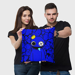 Подушка квадратная Радужные друзья персонаж Синий, цвет: 3D-принт — фото 2