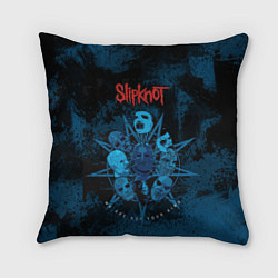 Подушка квадратная Slipknot blue, цвет: 3D-принт