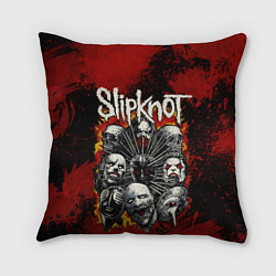 Подушка квадратная Slipknot rock, цвет: 3D-принт