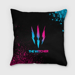 Подушка квадратная The Witcher - neon gradient, цвет: 3D-принт