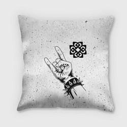 Подушка квадратная Breaking Benjamin и рок символ, цвет: 3D-принт