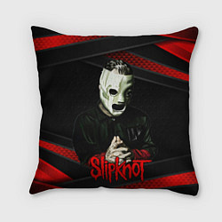 Подушка квадратная Slipknot black & red, цвет: 3D-принт