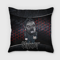 Подушка квадратная Slipknot dark black, цвет: 3D-принт