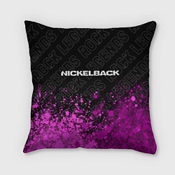 Подушка квадратная Nickelback rock legends: символ сверху, цвет: 3D-принт