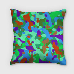 Подушка квадратная Абстракция цвета, цвет: 3D-принт