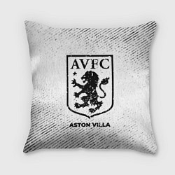 Подушка квадратная Aston Villa с потертостями на светлом фоне, цвет: 3D-принт