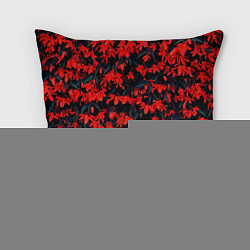Подушка квадратная Красные бегонии, цвет: 3D-принт