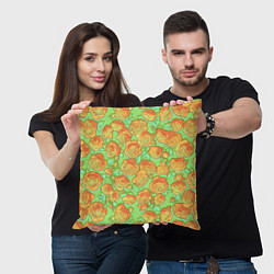 Подушка квадратная Яркая Чайная роза, цвет: 3D-принт — фото 2