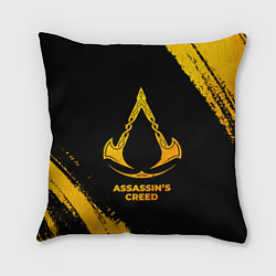 Подушка квадратная Assassins Creed - gold gradient, цвет: 3D-принт