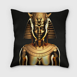 Подушка квадратная Египетская царица - Золотой бюст, цвет: 3D-принт
