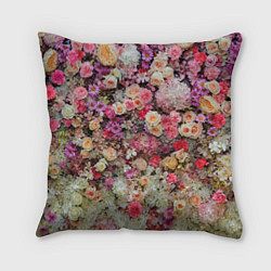 Подушка квадратная Бутоны роз, цвет: 3D-принт