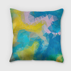Подушка квадратная Blue abstraction, цвет: 3D-принт
