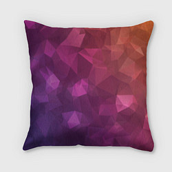 Подушка квадратная Разноцветные полигоны, цвет: 3D-принт